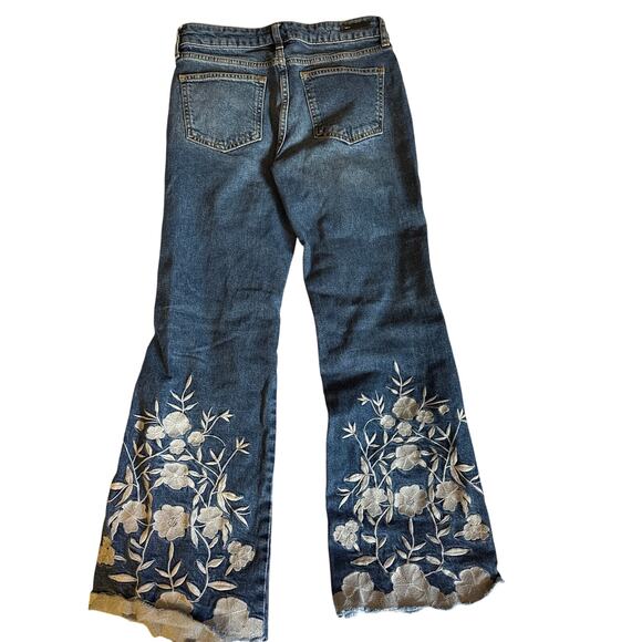ANTHROPOLOGIE PILCRO jeans Hi Rise Flare embroidered - Picture 6 of 8
